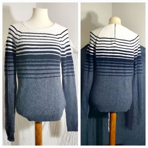 GAP Neutrals Striped Sweater Top Size Small - Picture 1 of 12
